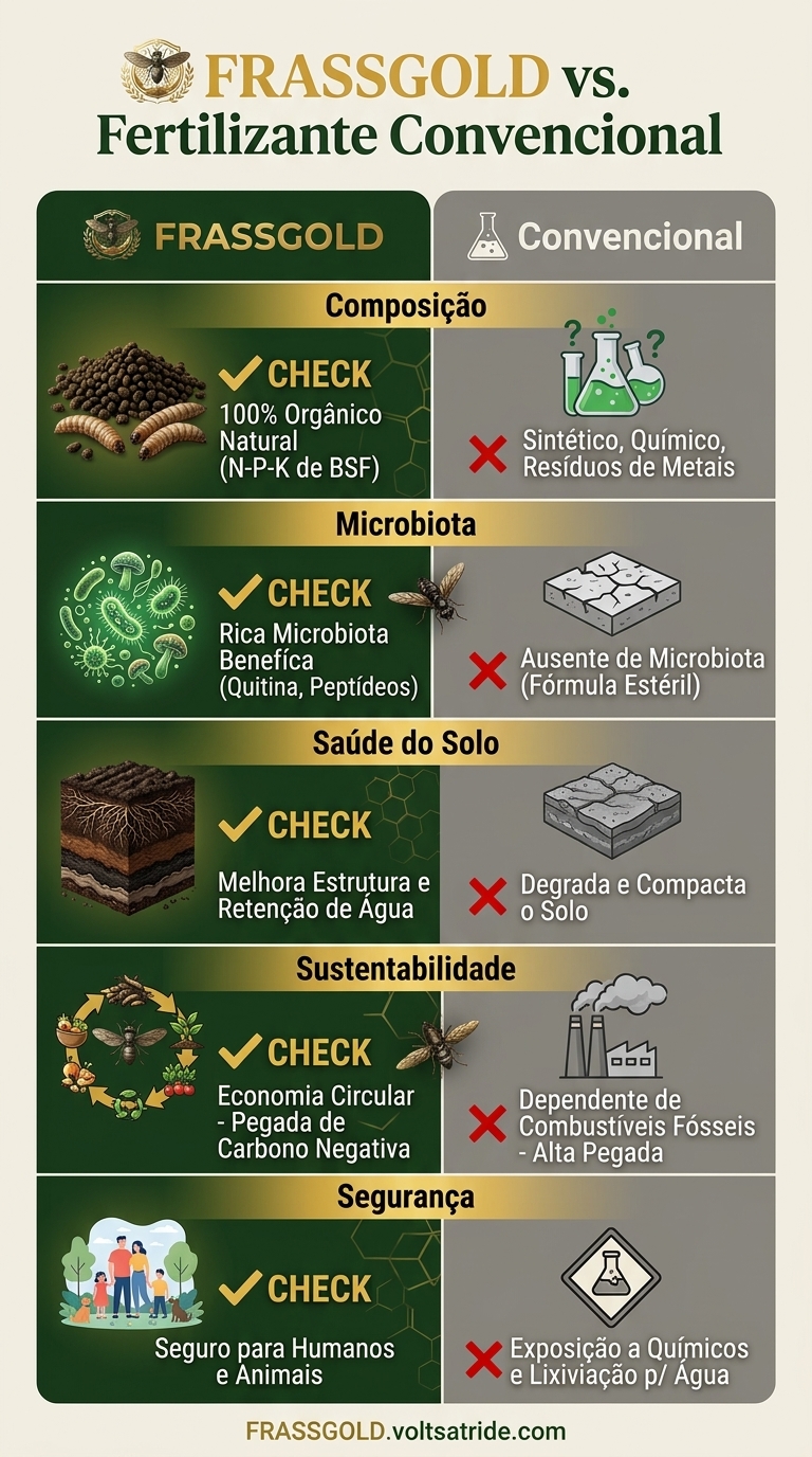 Comparativo FrassGold vs fertilizante convencional